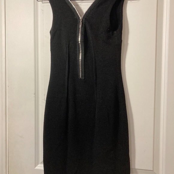 Joseph Ribkoff Sleeveless Black Zipper Dress, US Size 2 - Picture 3 of 3